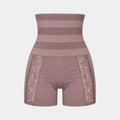 High-Waist Tummy Control Shapewear Shorts with Lace