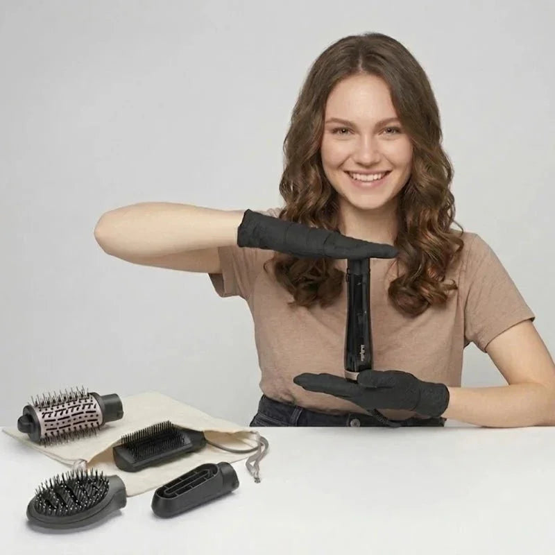 BaByliss AS128SDE Style Smooth 1000 واط 3 في 1 فرشاة الهواء الساخن لتجفيف وتمليس الشعر وإضافة كثافة
