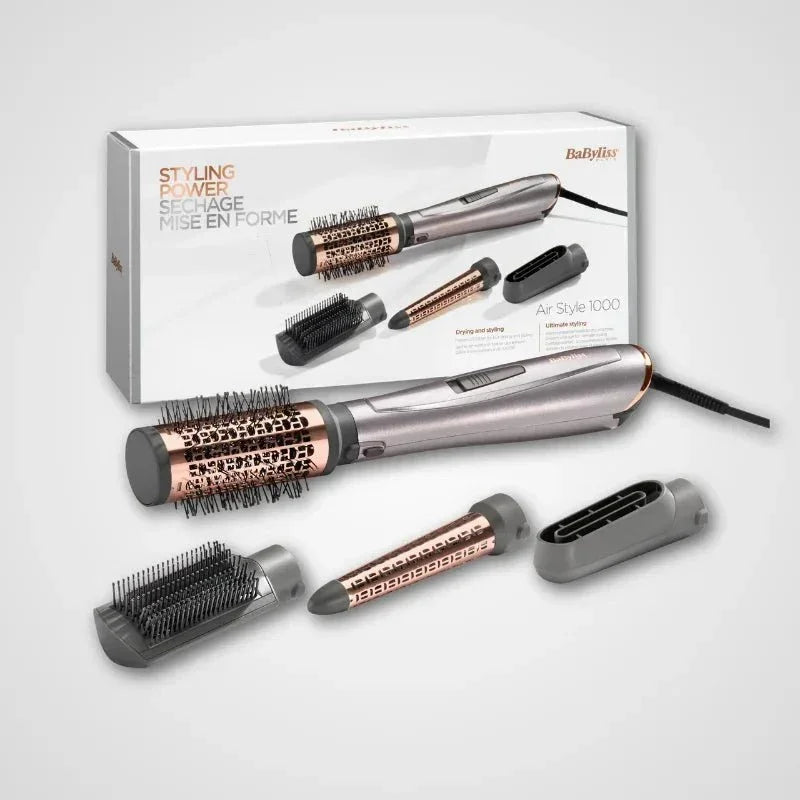 مجفف الشعر الهوائي الساخن BaByliss AS136SDE بقوة 1000 واط مع ملحقات قابلة للتبديل