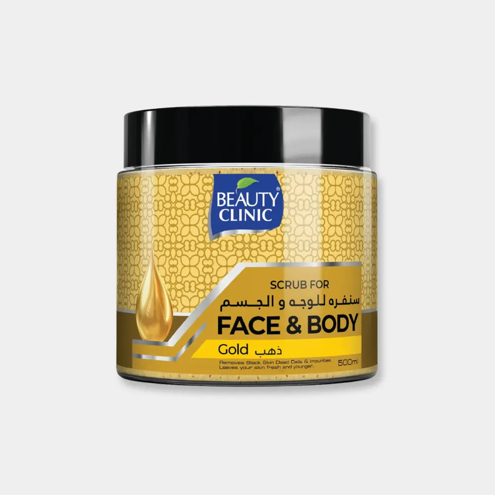 Beauty Clinic Face & Body Scrub 500ml – Gold