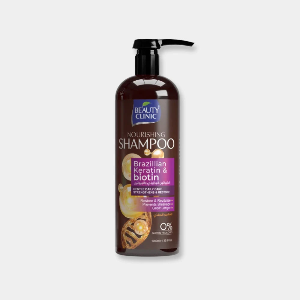 Beauty Clinic Shampoo 1000ml – Brazilian Keratin & Biotin