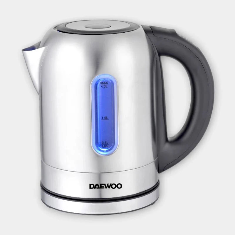 Daewoo DEK - 1756 1.7L Stainless Steel Cordless Kettle with Color LED - Dohans Essentials - qatar