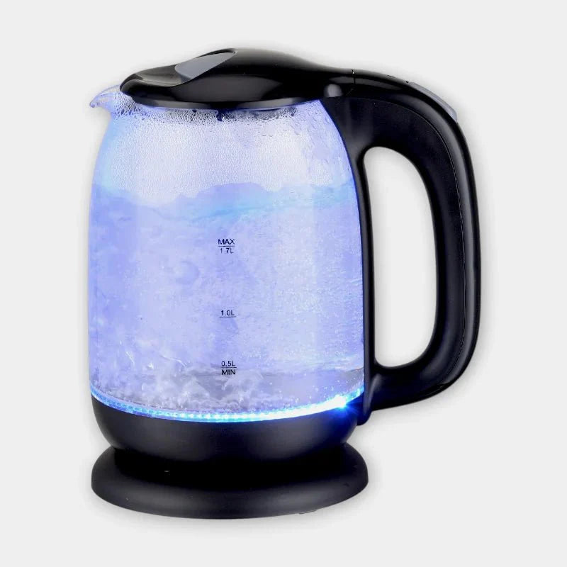 Daewoo DEK - 1792 1.7L Glass Kettle with Blue LED - Dohans Essentials - qatar