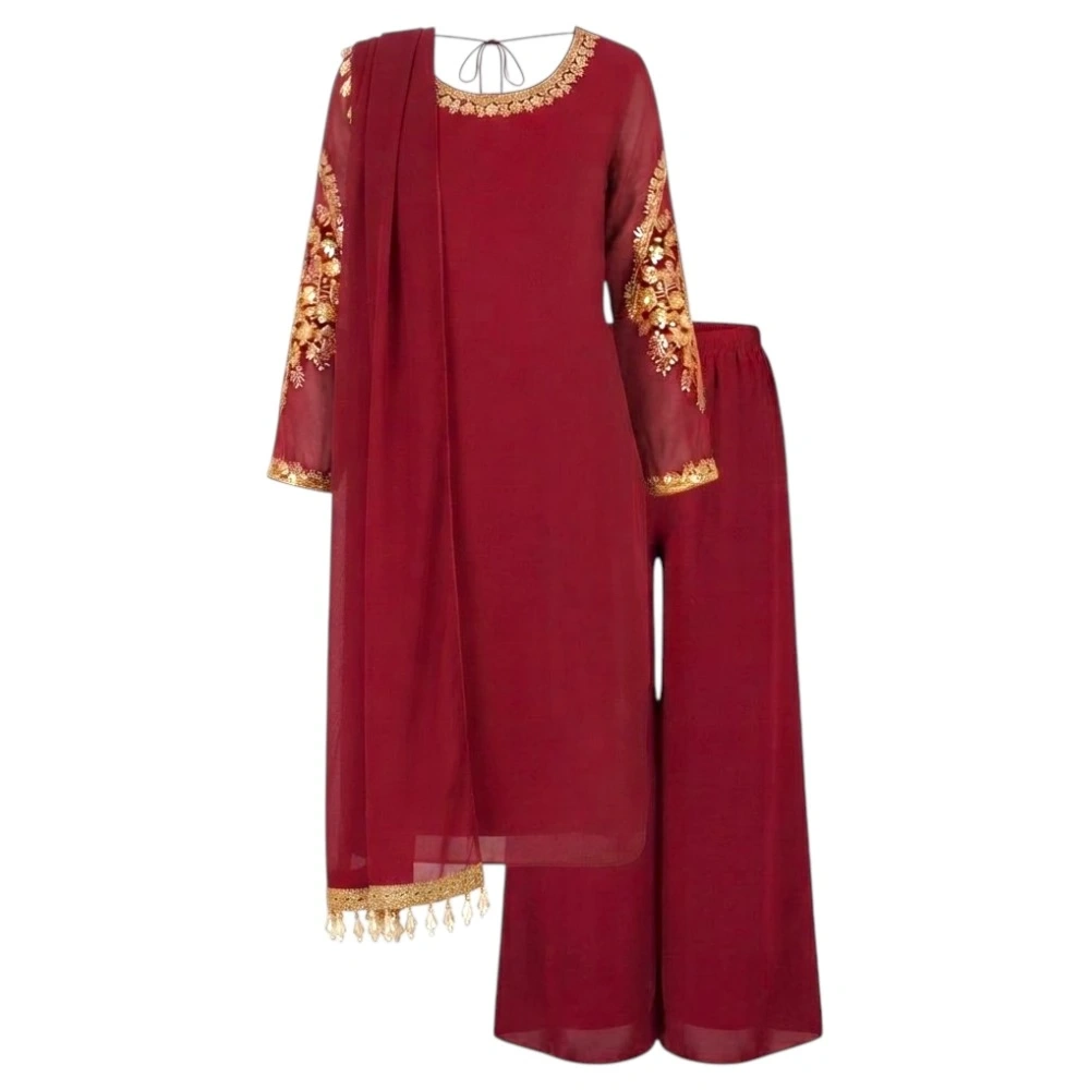Red Sharara Kurti Set for Women in Qatar