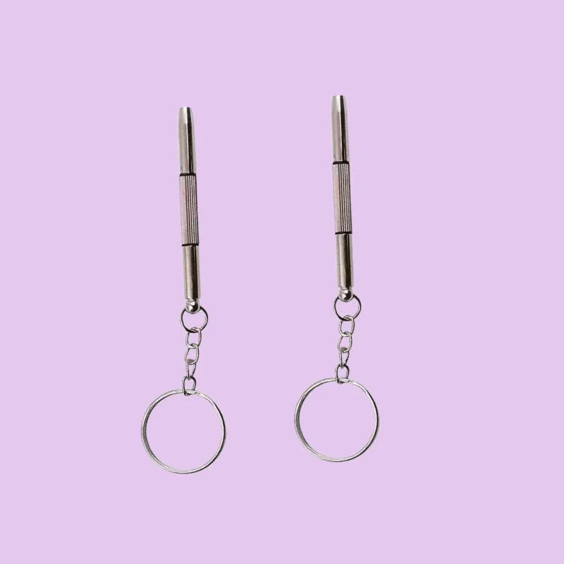 Keyring 2-in-1 Screwdriver Tool Set | Eyeglass & Watch Repair Kit with Keychain (2pcs) - Dohans Essentials - qatar