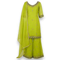 Green 90’s Georgette 3-Piece Kurthi Set