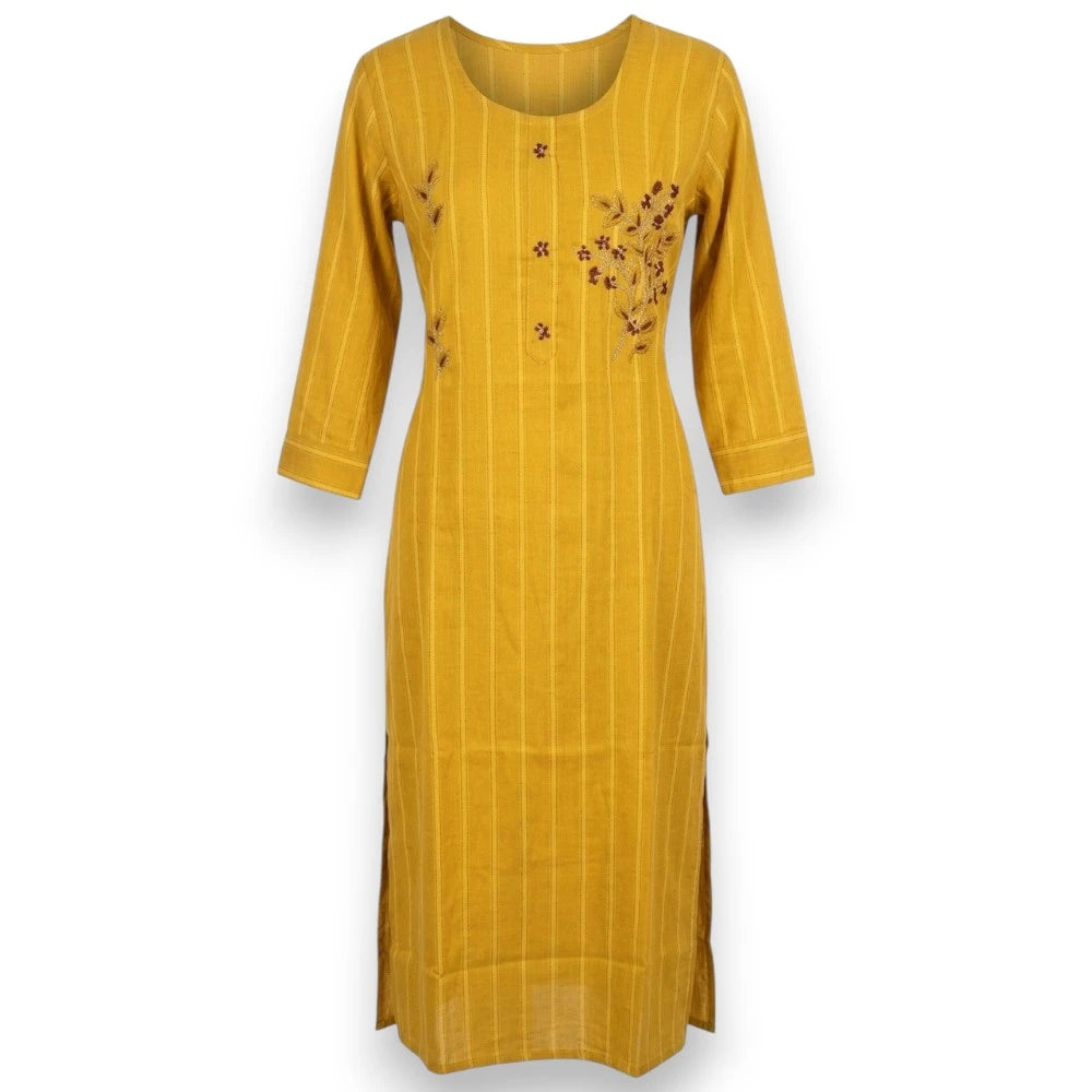 Embroidered Cotton Kurthi Top - Size 38