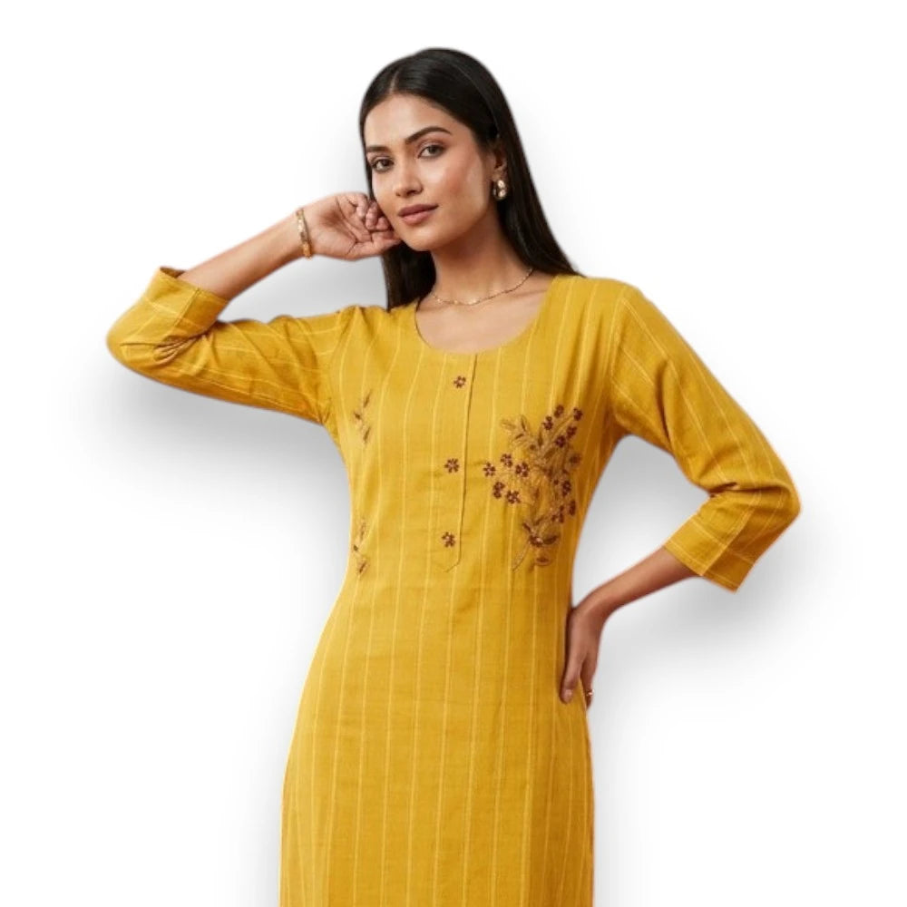 Embroidered Cotton Kurthi Top - Size 38