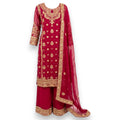 Pink Pakistani Heavy Work 3-Piece Kurthi Set