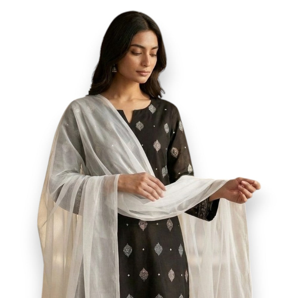 Rajasthani Black Short Kurthi Set