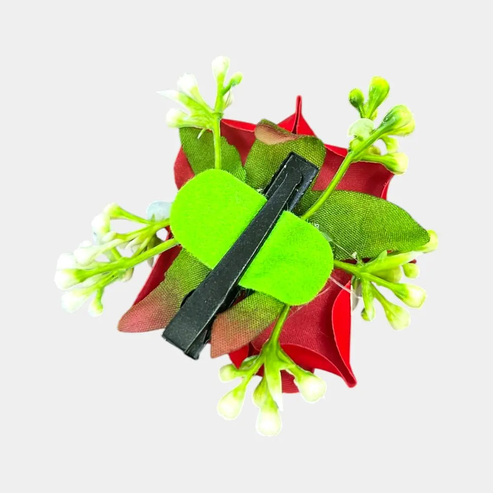 Royal Red Rose Hair Clip – Women's Hair Accessory