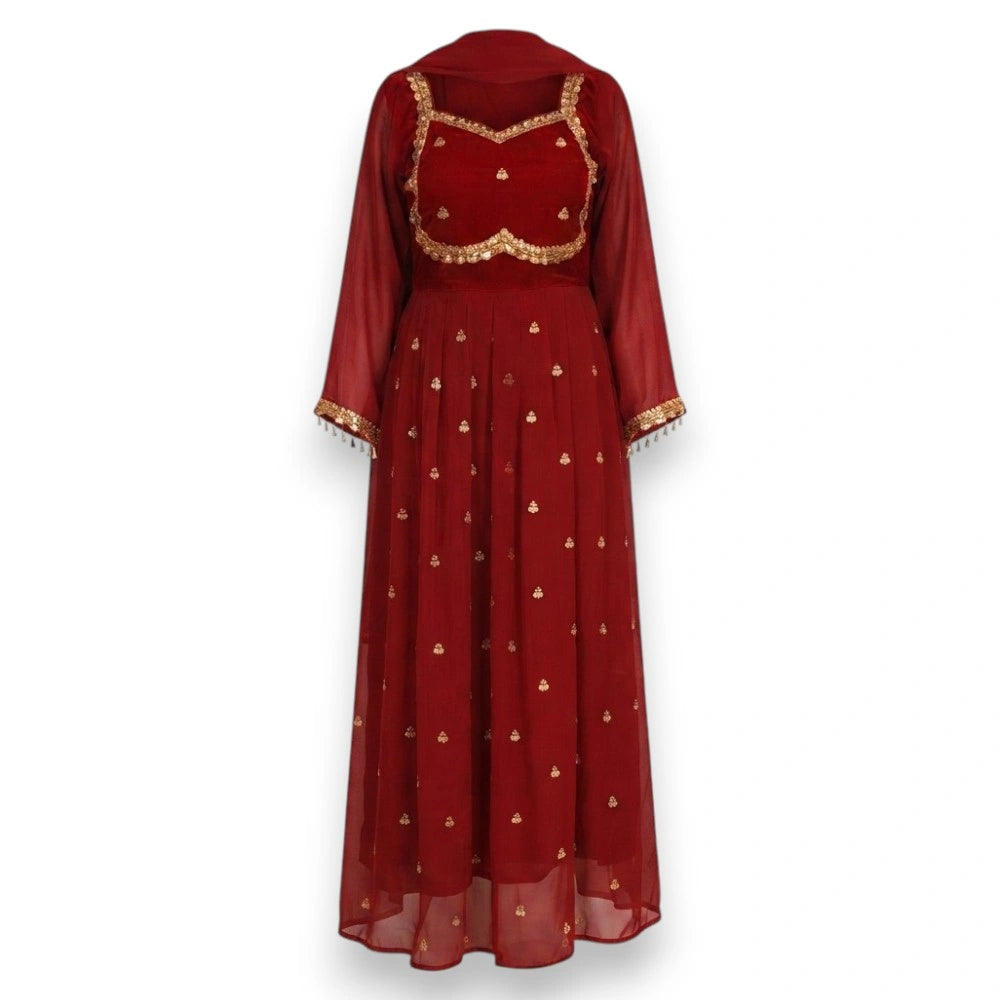 فستان Anarkali Kurthi - كورتي للسيدات على طراز الفستان التقليدي