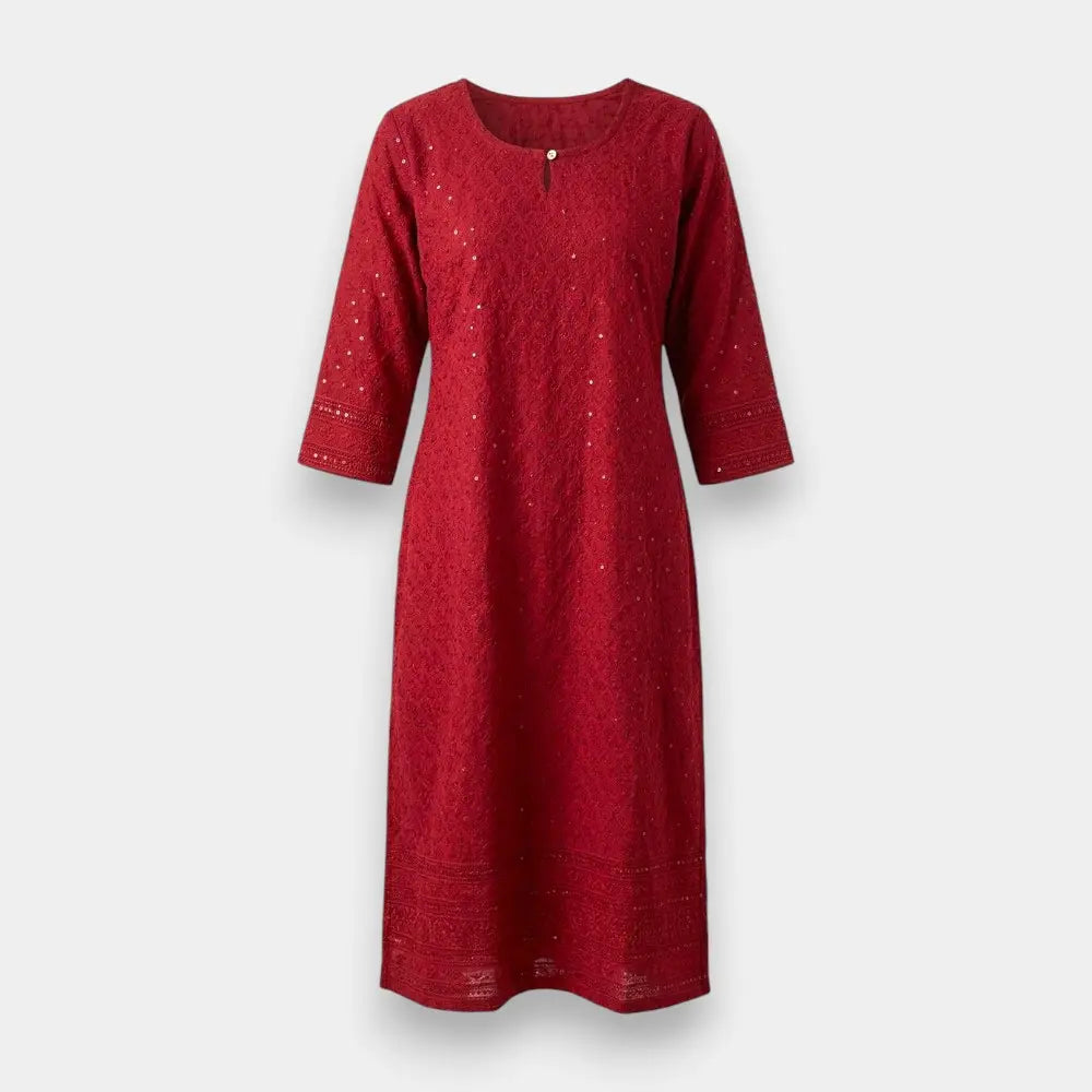Elegant Chikankari Kurti Top – Size 2XL