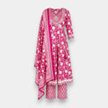 Cotton Gown Kurti 3-Piece Set – Size M