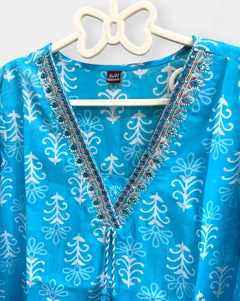 Women Kurthi Top – Blue Color | Ladies Kurthi