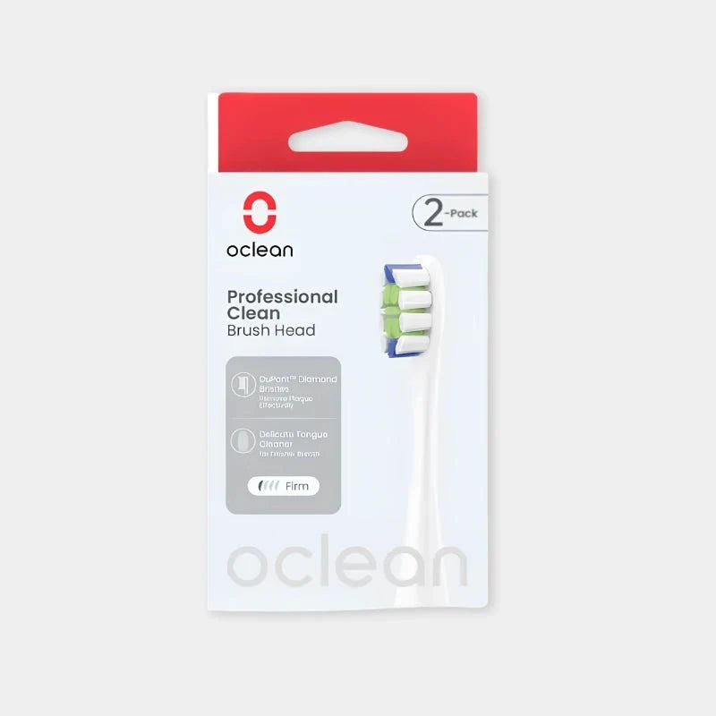 Oclean Professional Clean P1C1 Brush Head 2-Pack - White | C04000269 - Dohans Essentials - qatar