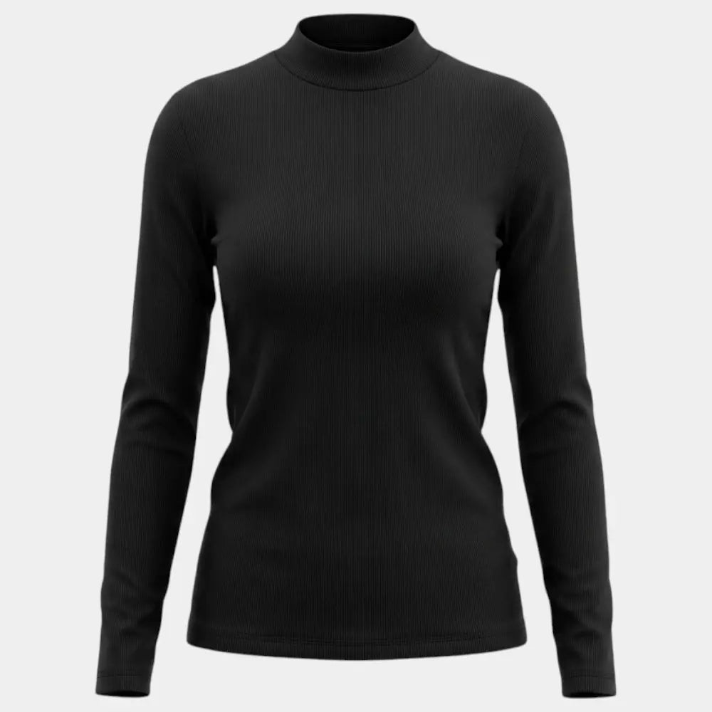 Women's High Neck Long Sleeve Inner T-Shirt – Soft Mock Neck Innerwear
