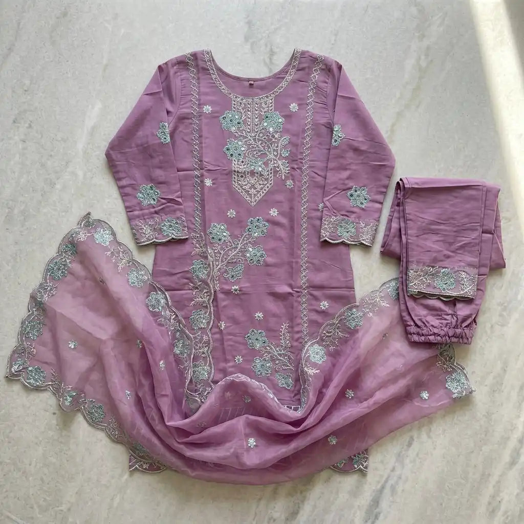 Ladies Printed Kurta Set for Daily Wear Size XL