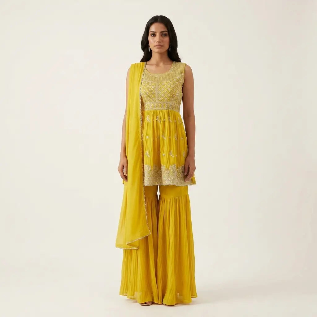 Kurta Sharara Set for Party Wear-M To L