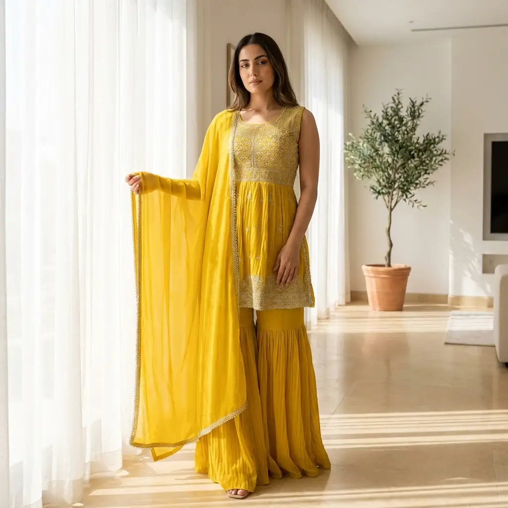 Kurta Sharara Set for Party Wear-M To L