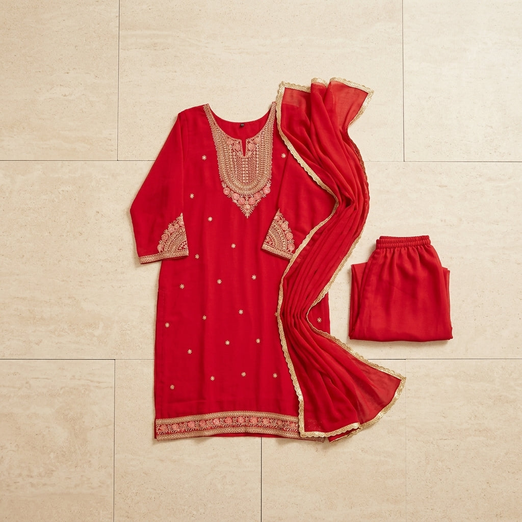 Kurta Set for Party Wear – Ladies Festive Ethnic Dress- Size 44