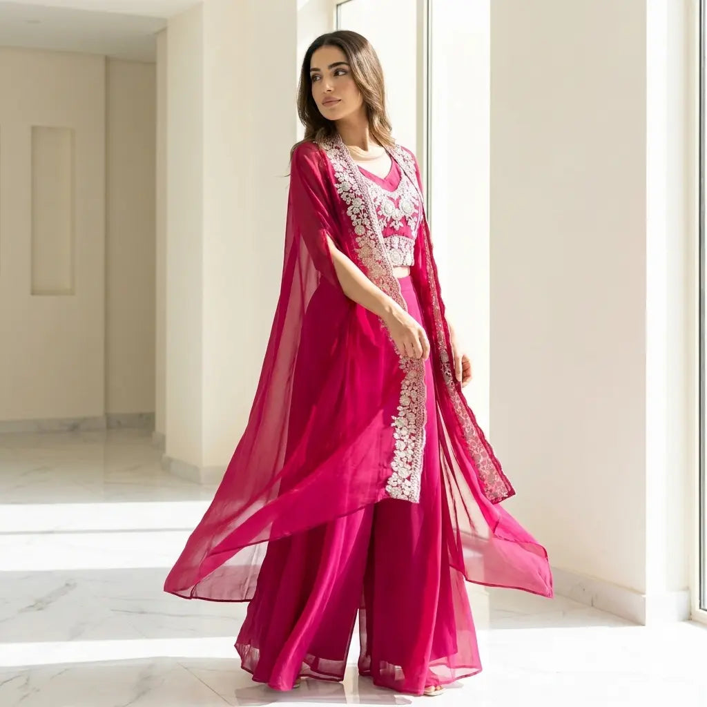 Sharara Set – Traditional Ladies Ethnic Wear- Size M To L