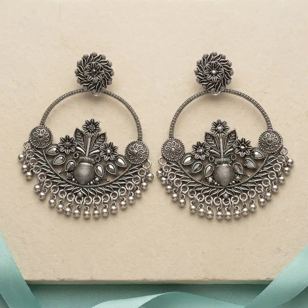 Ornate Silver Earrings