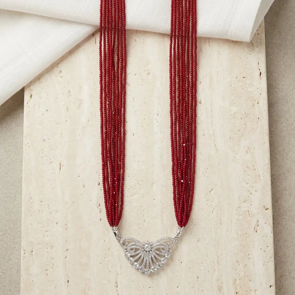 Modern Red Bead Mangalsutra