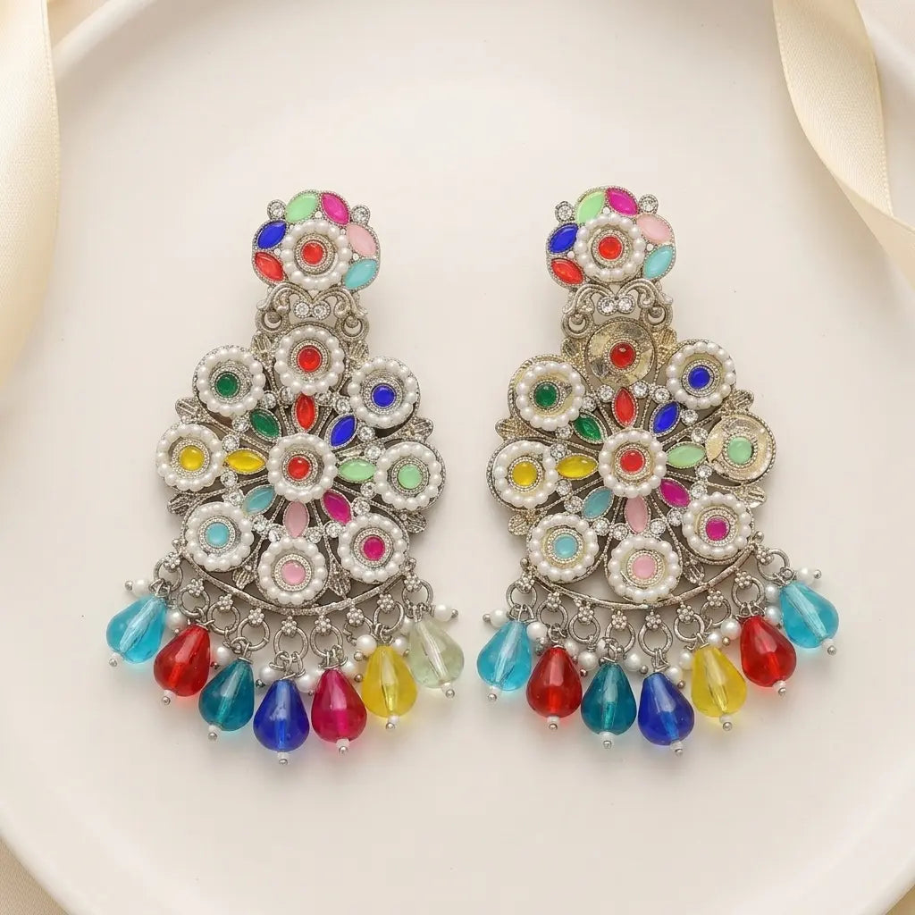 Multicolor Stone Earrings