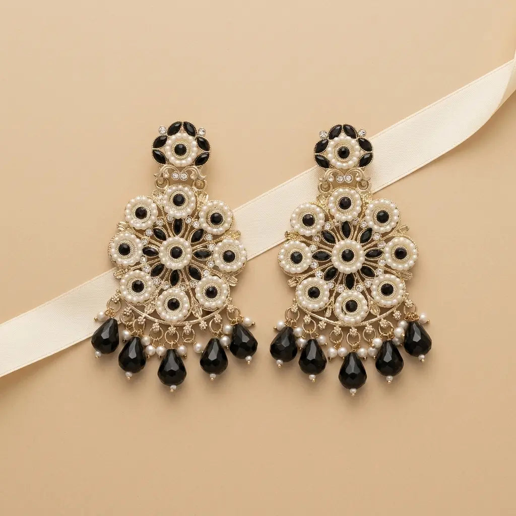 Black Stone Earrings
