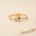 Multi-Stone Stainless Steel Bracelet