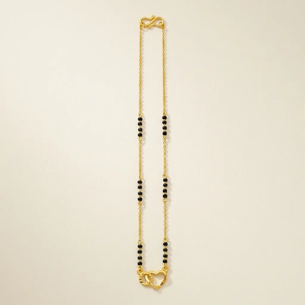 Interlocking Heart Gold Mangalsutra