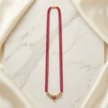 V-Shaped CZ Floral Pendant Mangalsutra
