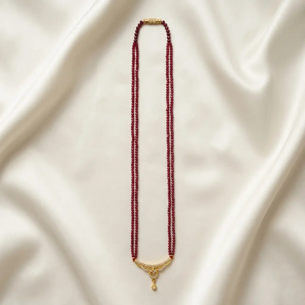 Minimalist Crescent Pendant Mangalsutra