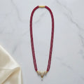 Cluster Motif Ruby-Tone Mangalsutra