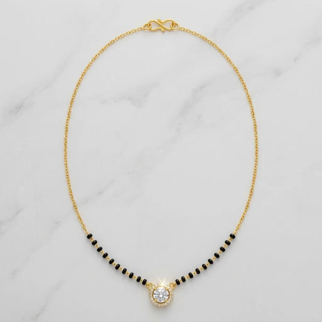 Classic Round Stone Mangalsutra