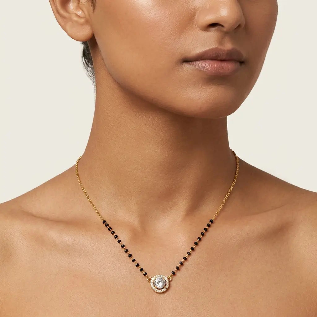 Classic Round Stone Mangalsutra