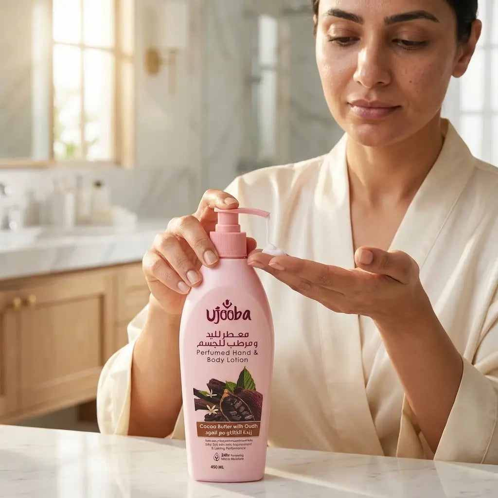 Ujooba Perfumed Hand & Body Lotion Cocoa Butter with Oudh 400ml+50ml Free