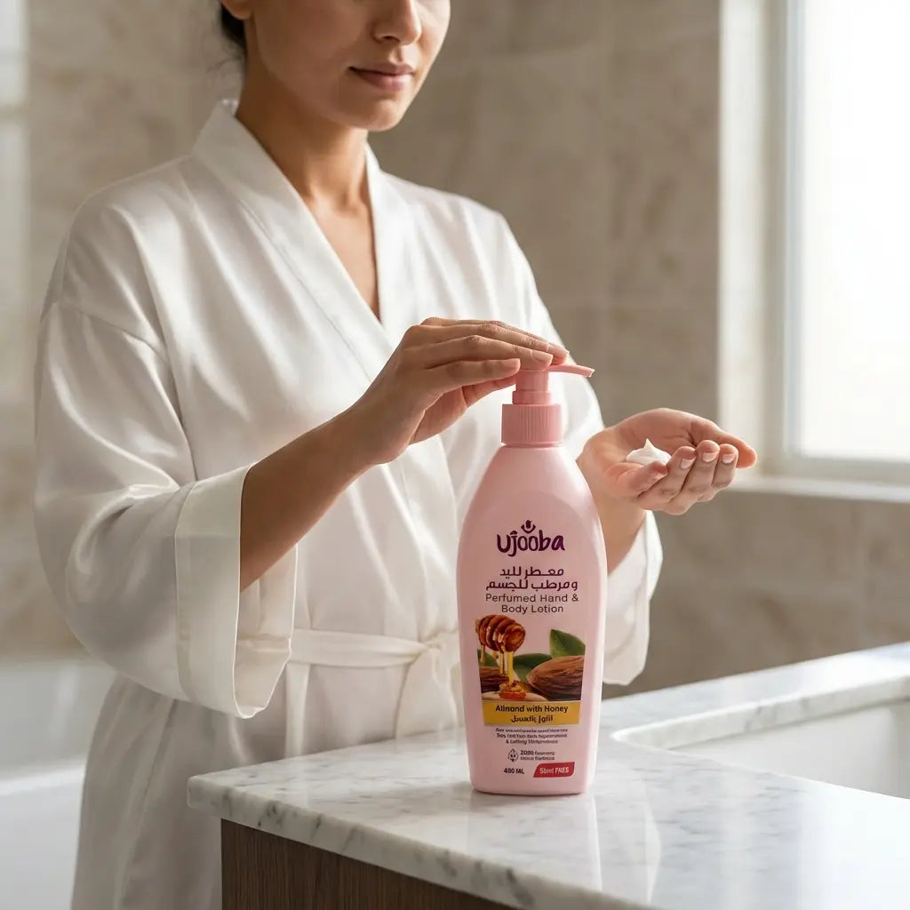 Ujooba Perfumed Hand & Body Lotion Almond with Honey 400ml+50ml Free