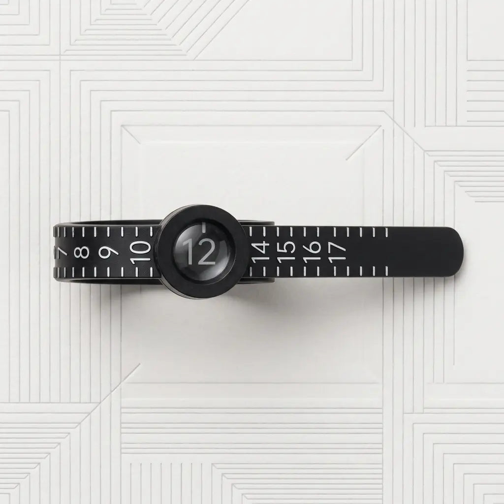 Ring Sizer Measuring Tool | Sizes 1–17 USA | Reusable Finger Size Gauge | Jewelry Sizing Tool | Black