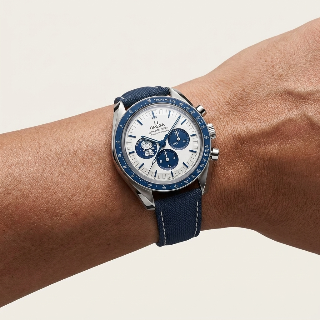 Men's Panda Pattern Quartz Watch | Blue & White | Stainless Steel Case | Date & Luminous Hands | Business & Sport