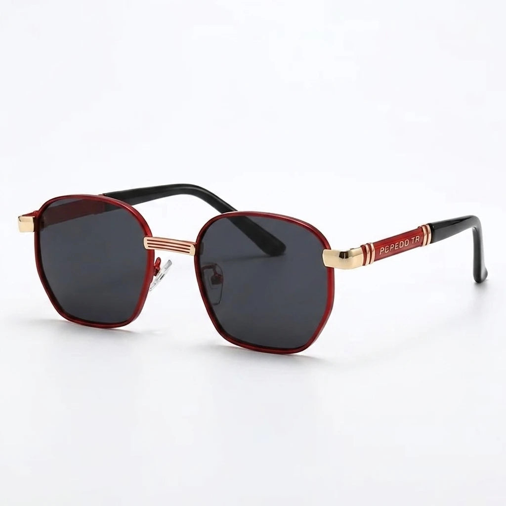 Small Frame Oval Sunglasses for Women | UV400 Protection | Golden Hinge | Fashionable Business Eyewear