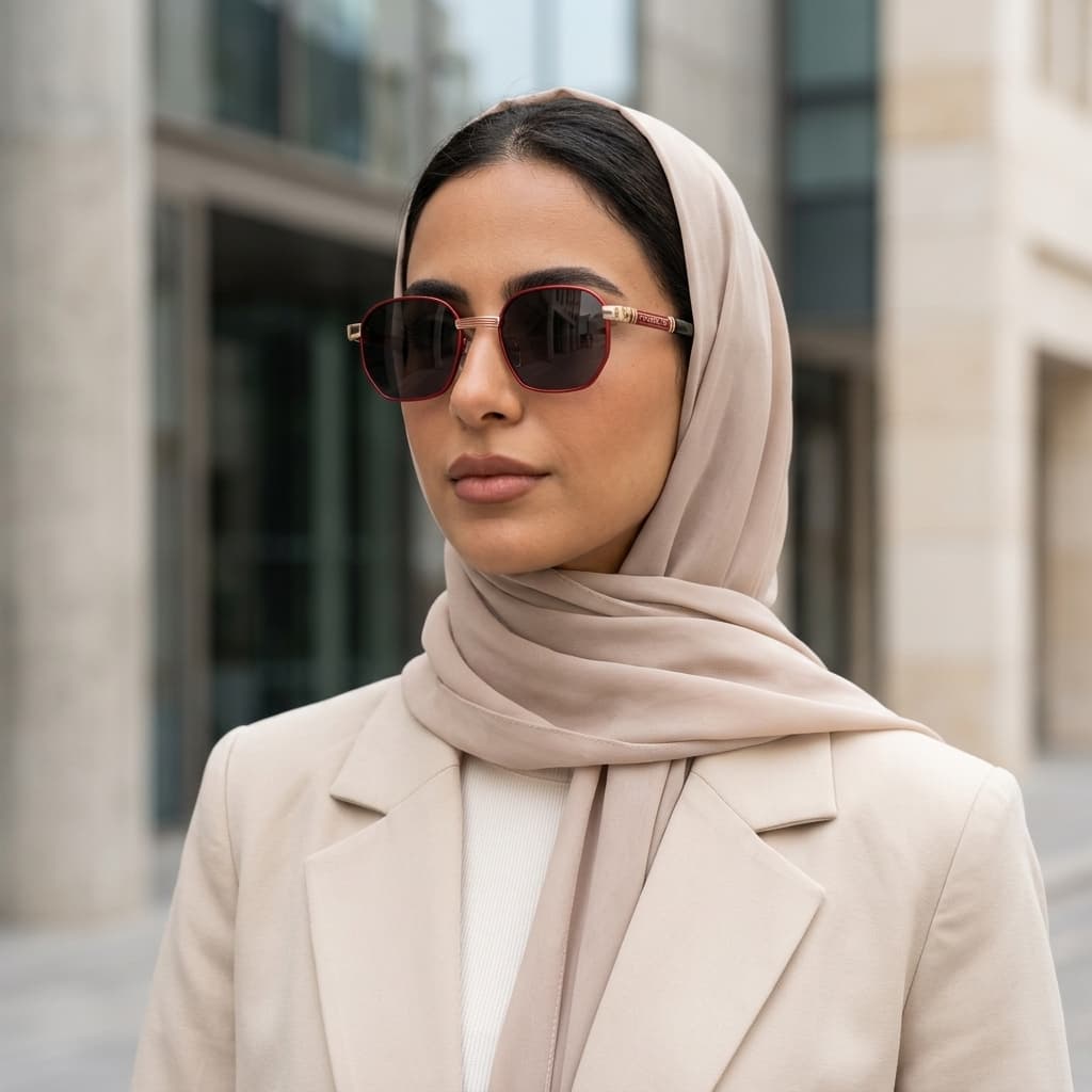 Small Frame Oval Sunglasses for Women | UV400 Protection | Golden Hinge | Fashionable Business Eyewear