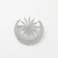 Sun and Moon Crystal Saree Pin