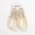 Pearl Multi-Strand Statement Earrings