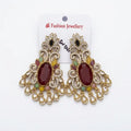 Multi-Color Stone Statement Earrings