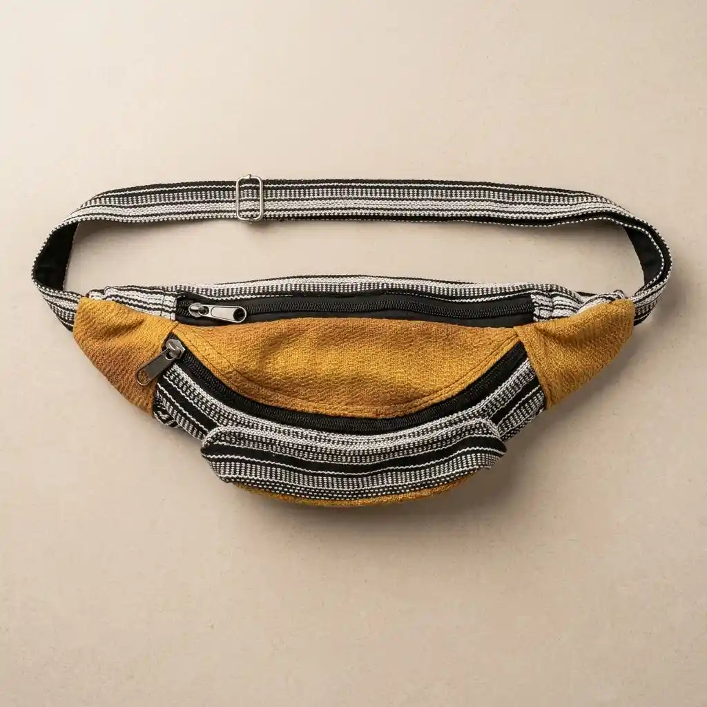 Unisex Himalayan Hemp Multi-Pocket Waist Bag