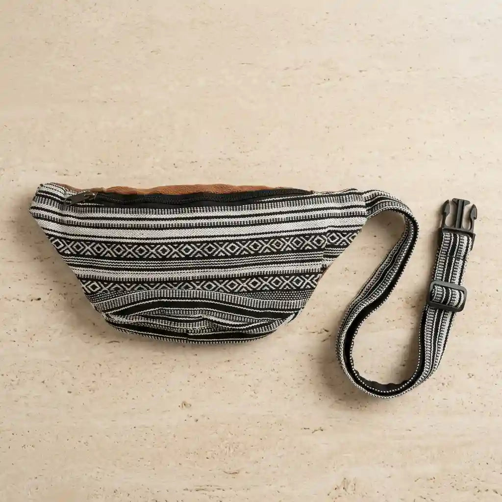 Unisex Himalayan Brown Multi-Pocket Waist Bag