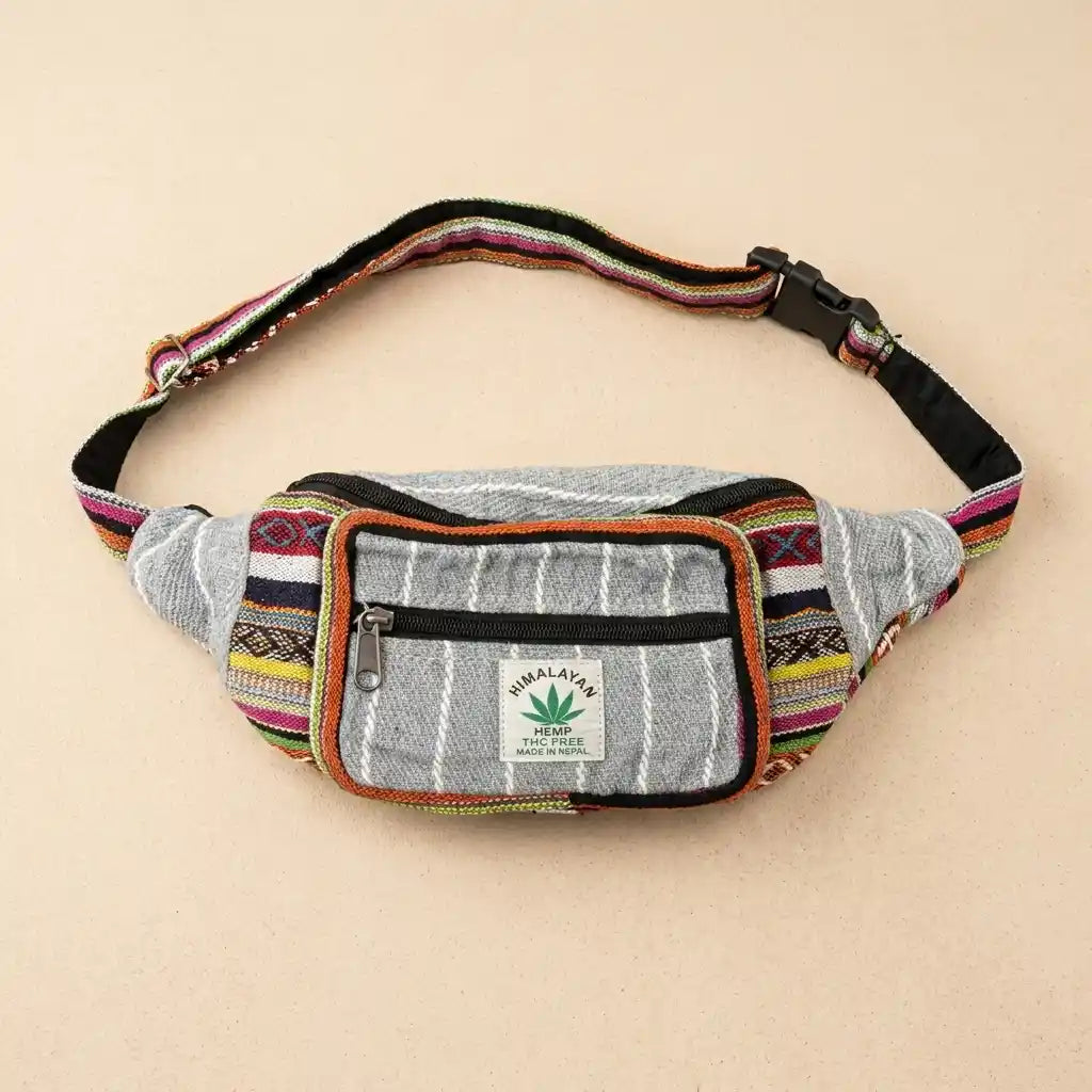 Himalayan Hemp Mix-Color Waist Bag – Unisex