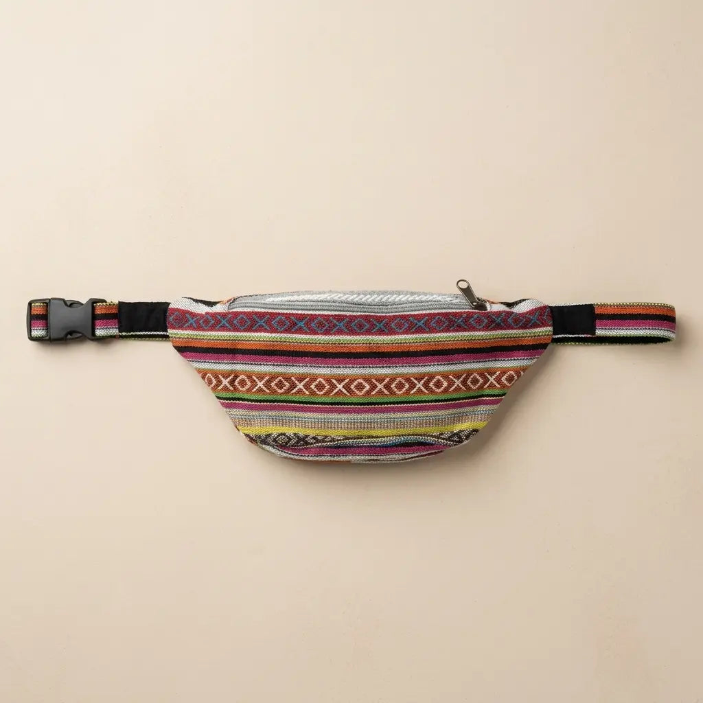 Himalayan Hemp Mix-Color Waist Bag – Unisex